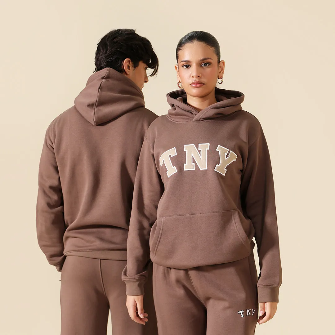 TNY Unisex Oversized Hoodie - Cocoa Brown