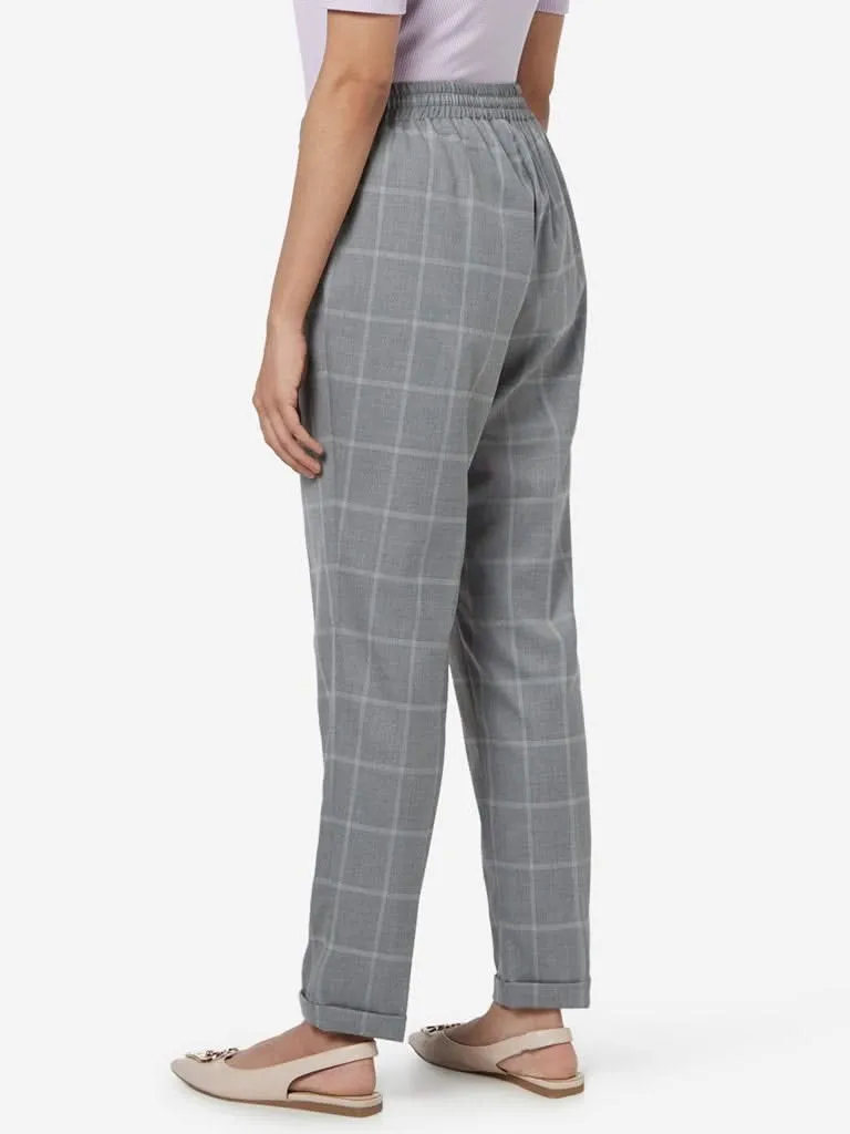 Wardrobe Grey Kori Checkered Kori Trousers