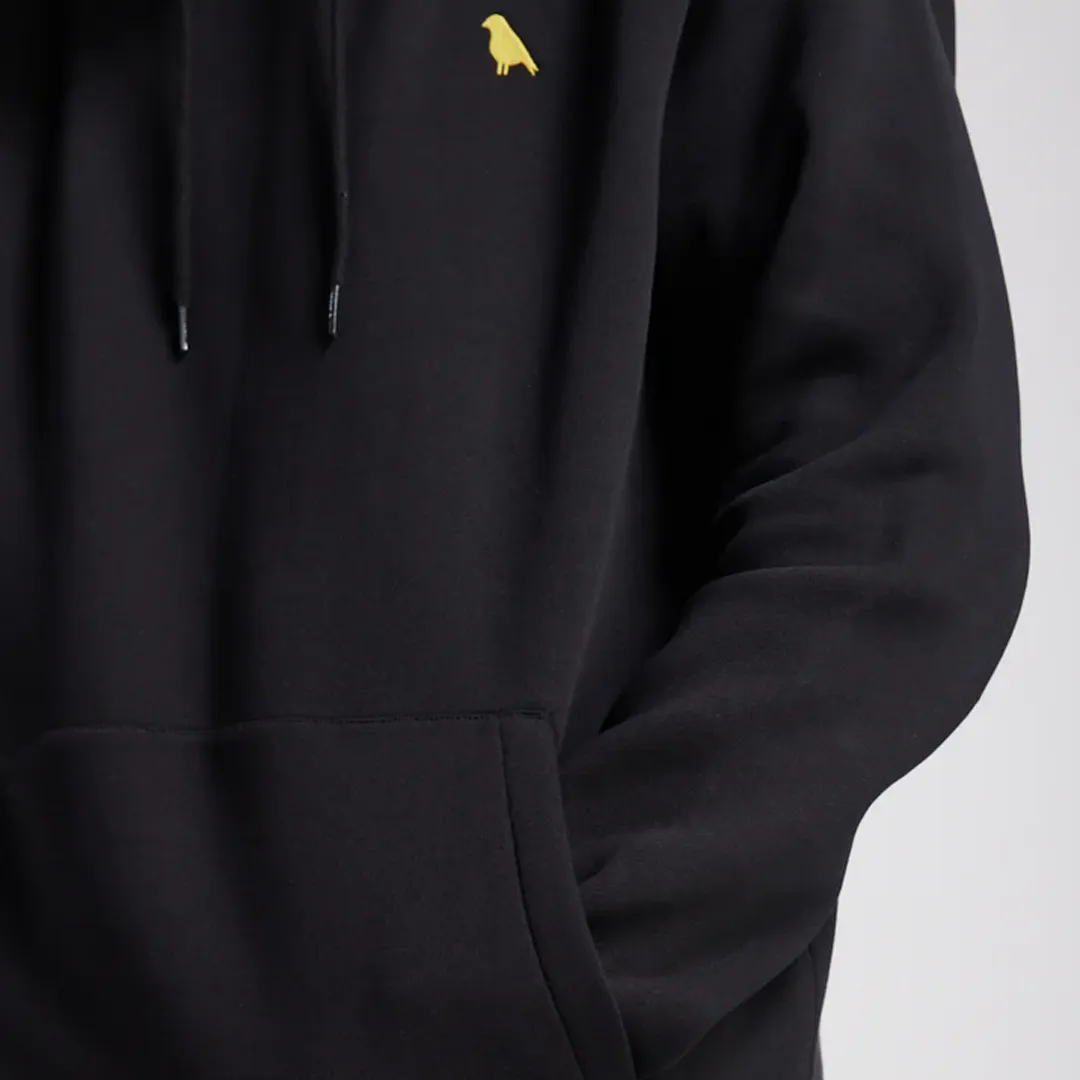 YUKI RELAXED OLD MATE HOODIE BLACK