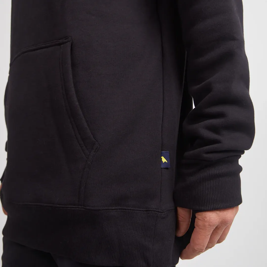 YUKI RELAXED OLD MATE HOODIE BLACK